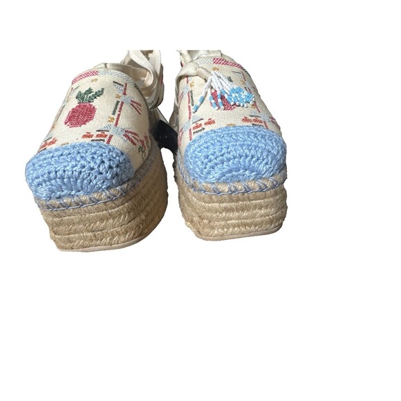 NWT Farm Rio Size 11 Paradise Bead Embellish Espadrille Platform $260 NEW - Picture 13 of 14